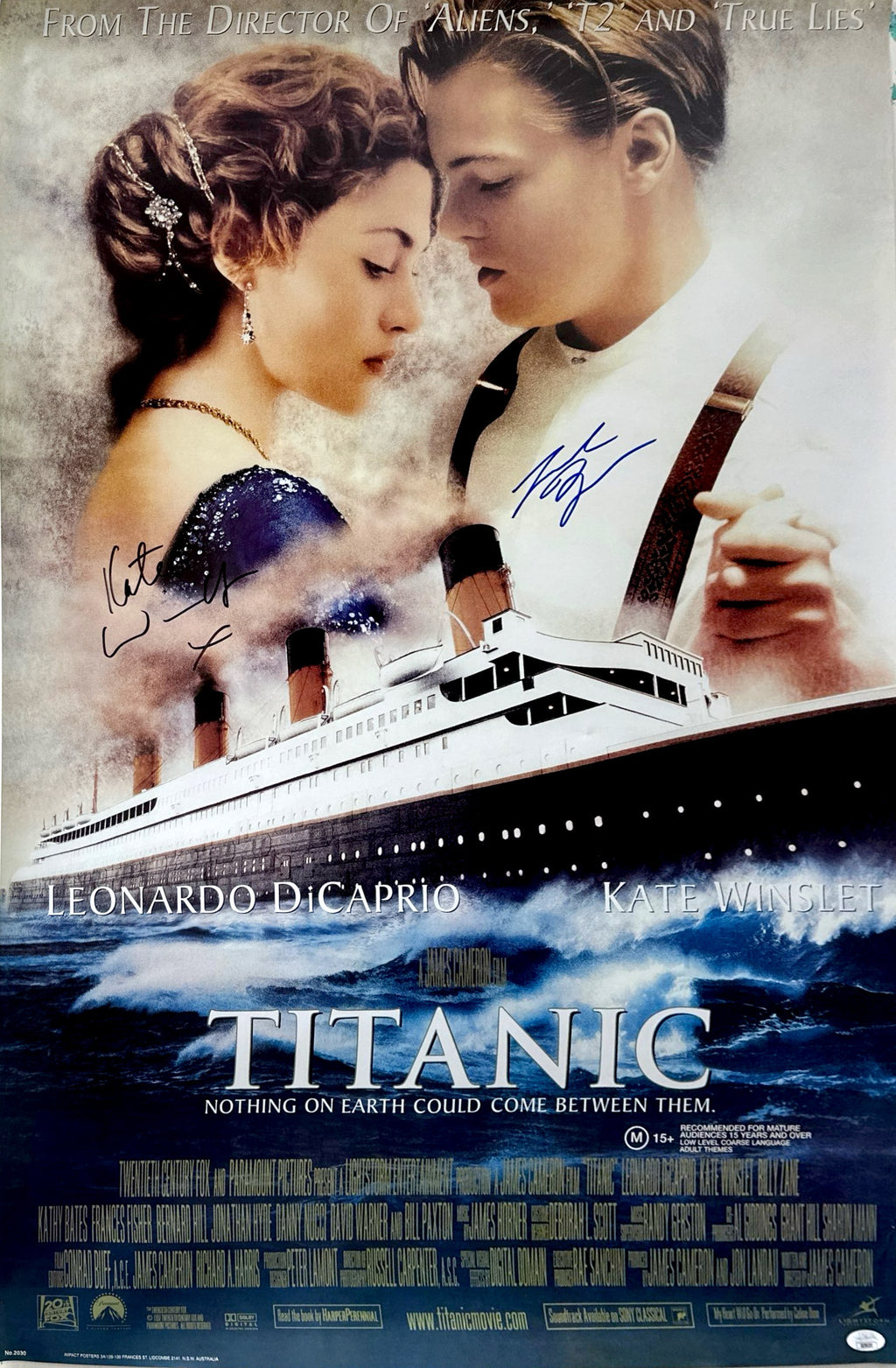 Titanic Rose DeWitt Bukater Jack Dawson 27X40 Official Poster JSA LOA