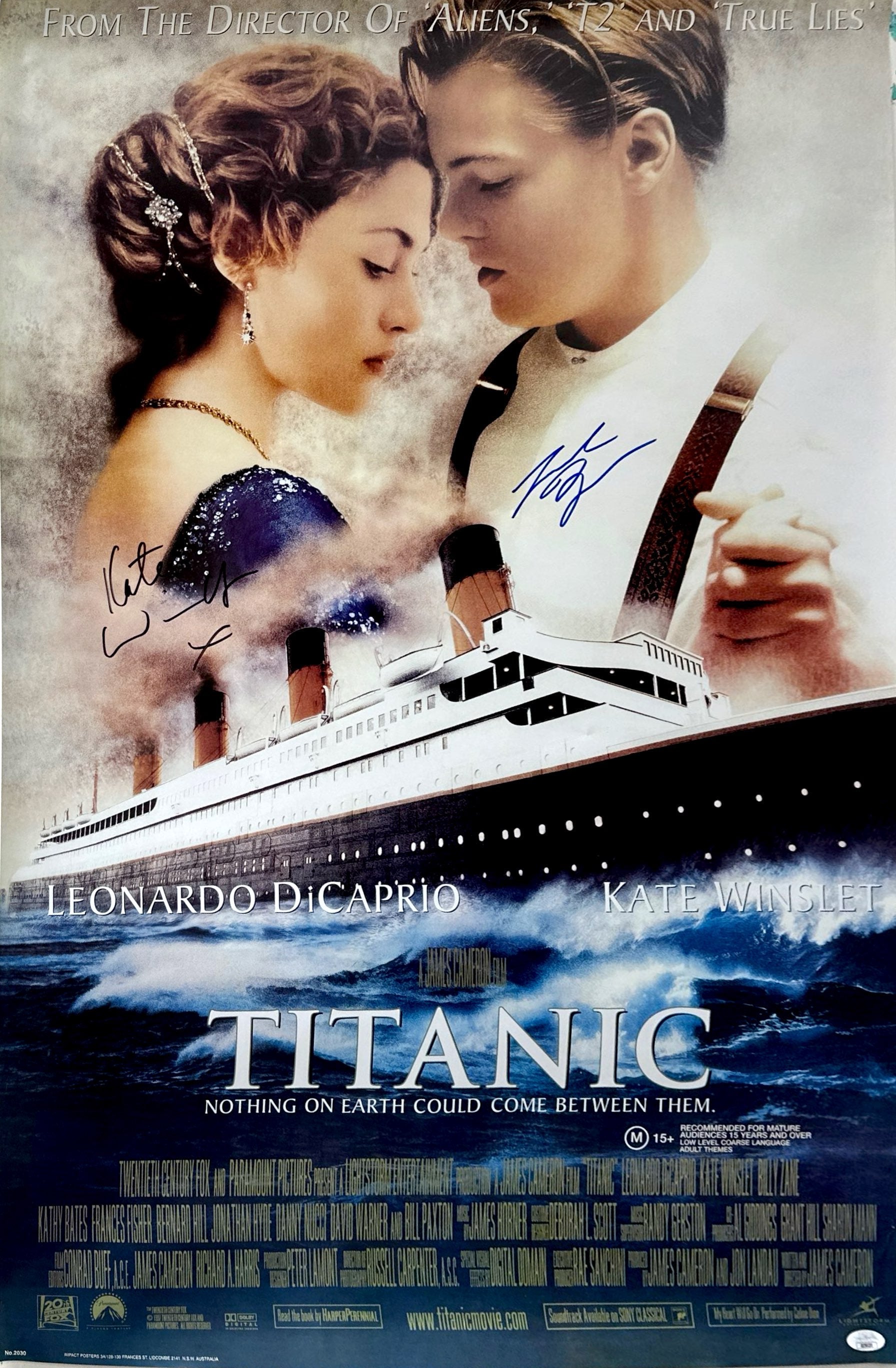 Titanic Rose DeWitt Bukater Jack Dawson 27X40 Official Poster JSA LOA