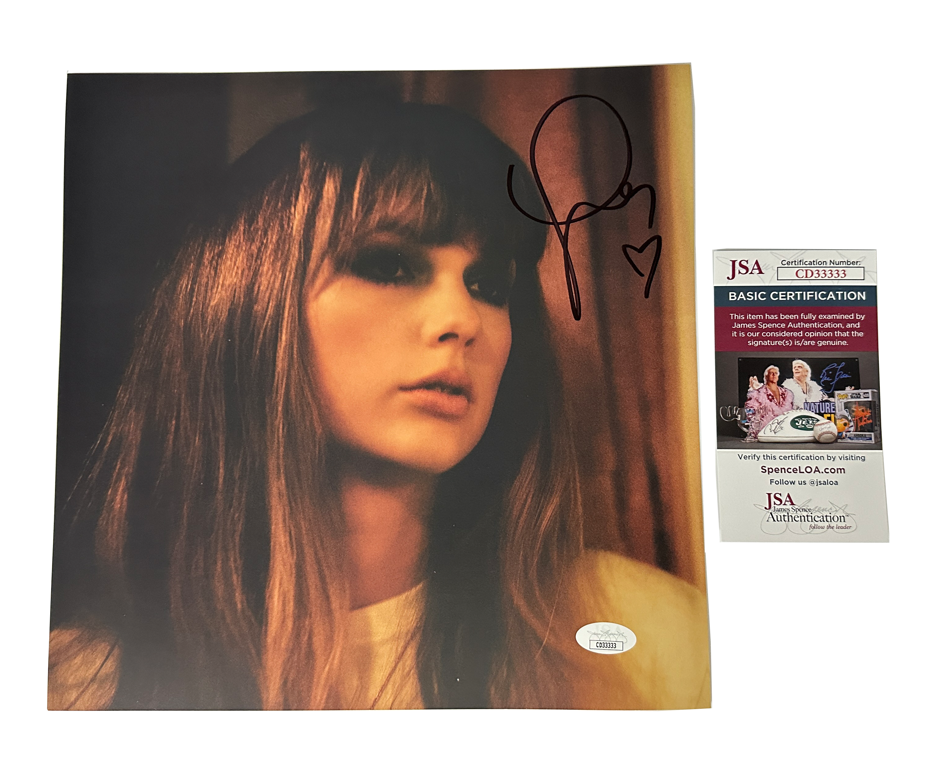 Taylor Swift Midnights Jade Green Official Vinyl Insert JSA Main image