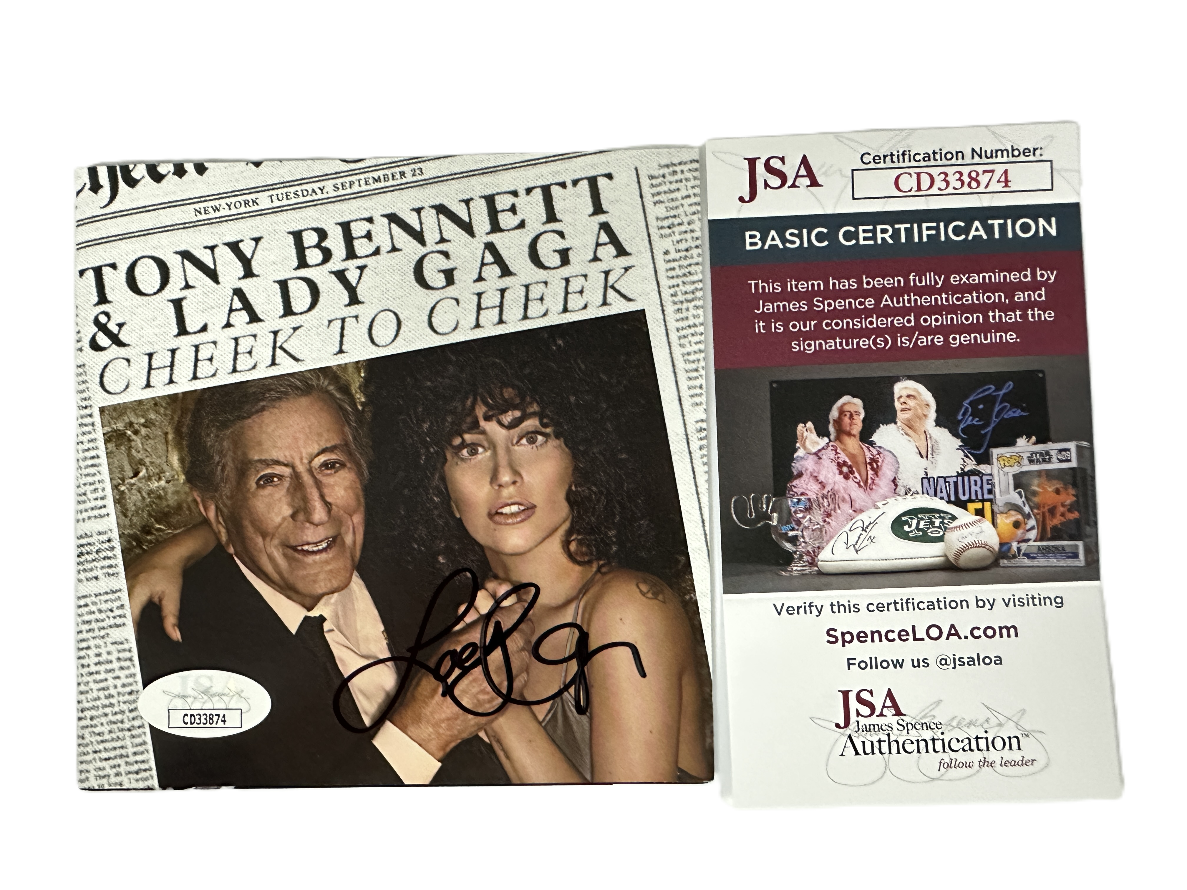 Lady Gaga Tony Bennett Cheek to Cheek Official CD JSA Main image