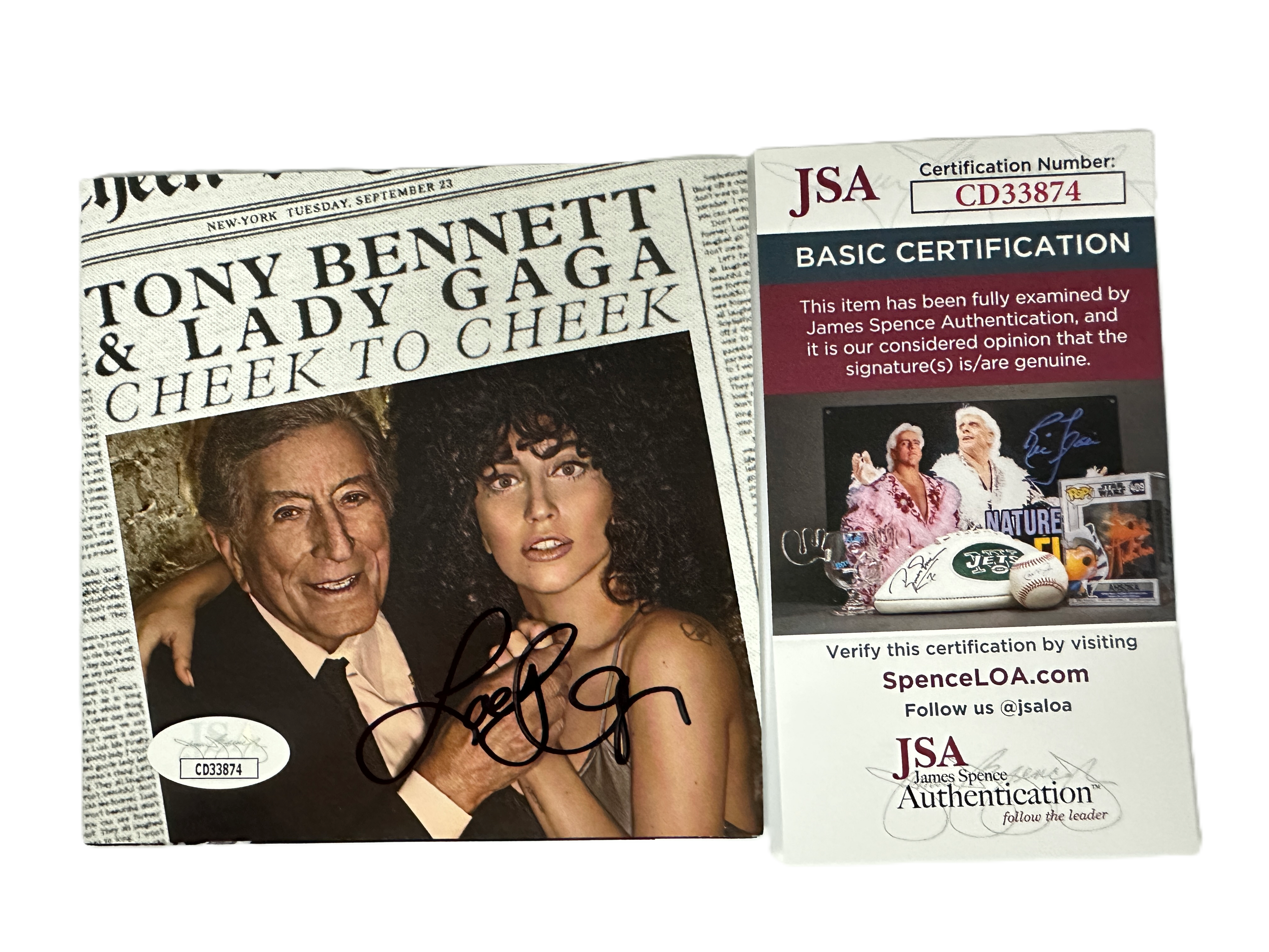 Lady Gaga Tony Bennett Cheek to Cheek Official CD JSA