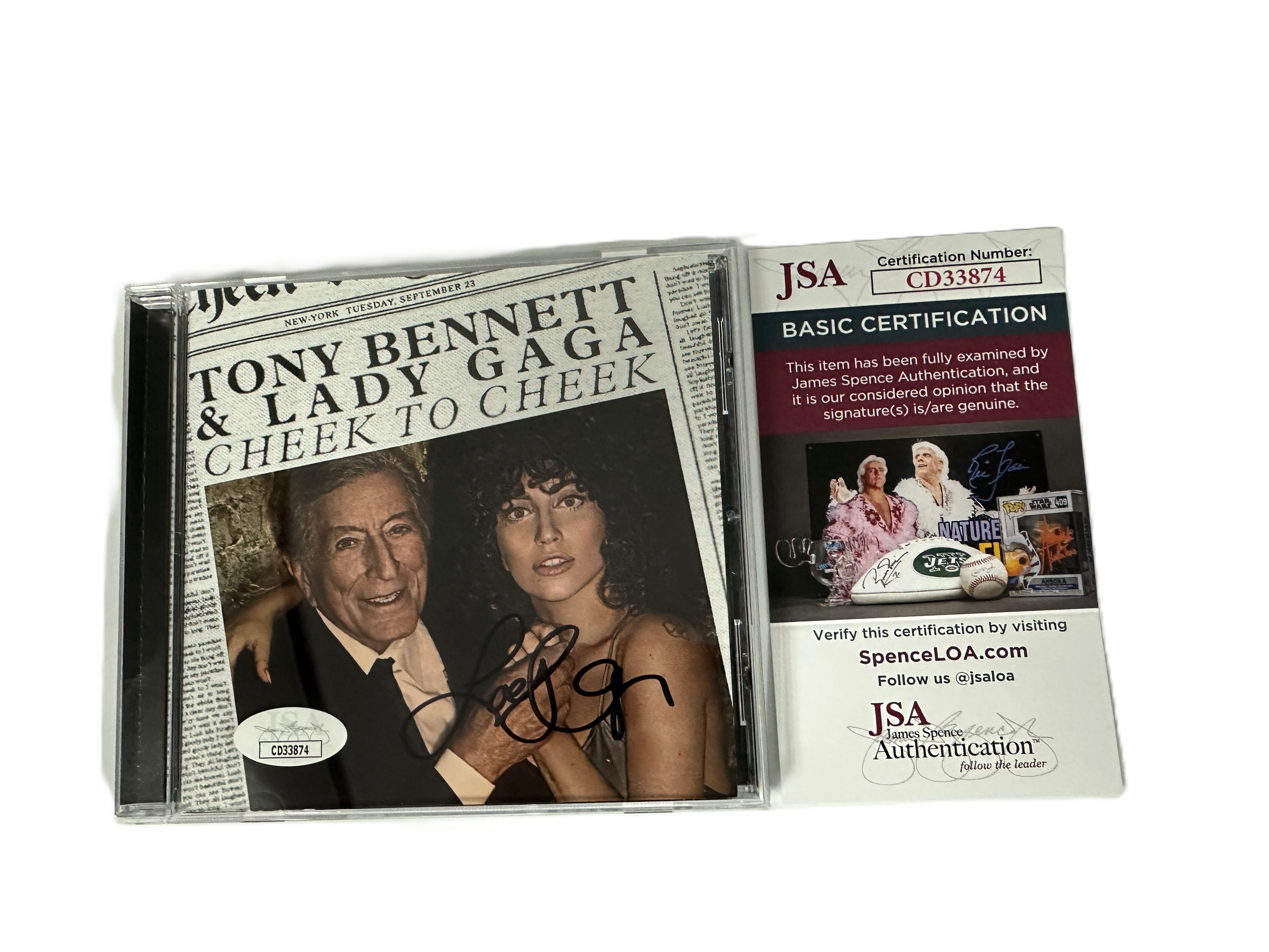 Lady Gaga Tony Bennett Cheek to Cheek Official CD JSA