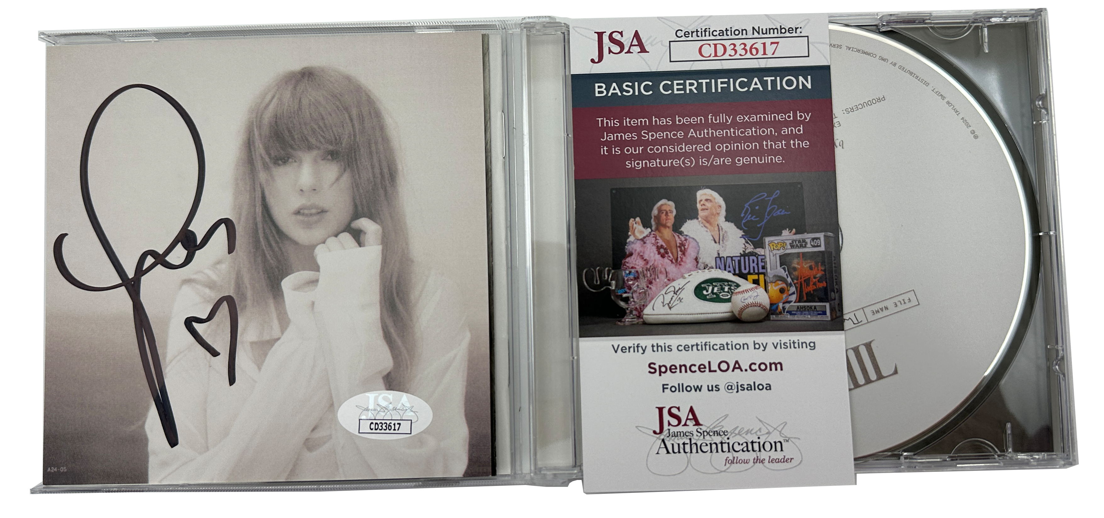 Taylor Swift The Tortured Poets Department Official CD With Heart JSA Secondary image