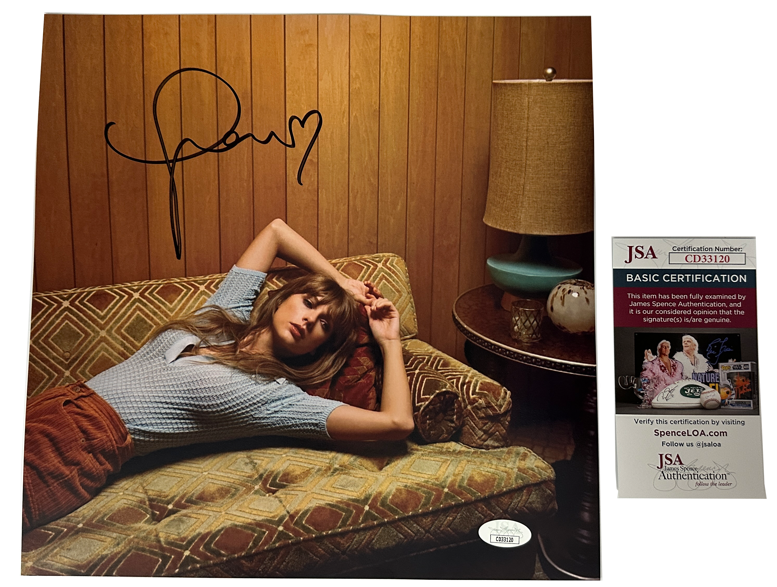 Taylor Swift Midnights Moonstone Official Vinyl Insert JSA Main image