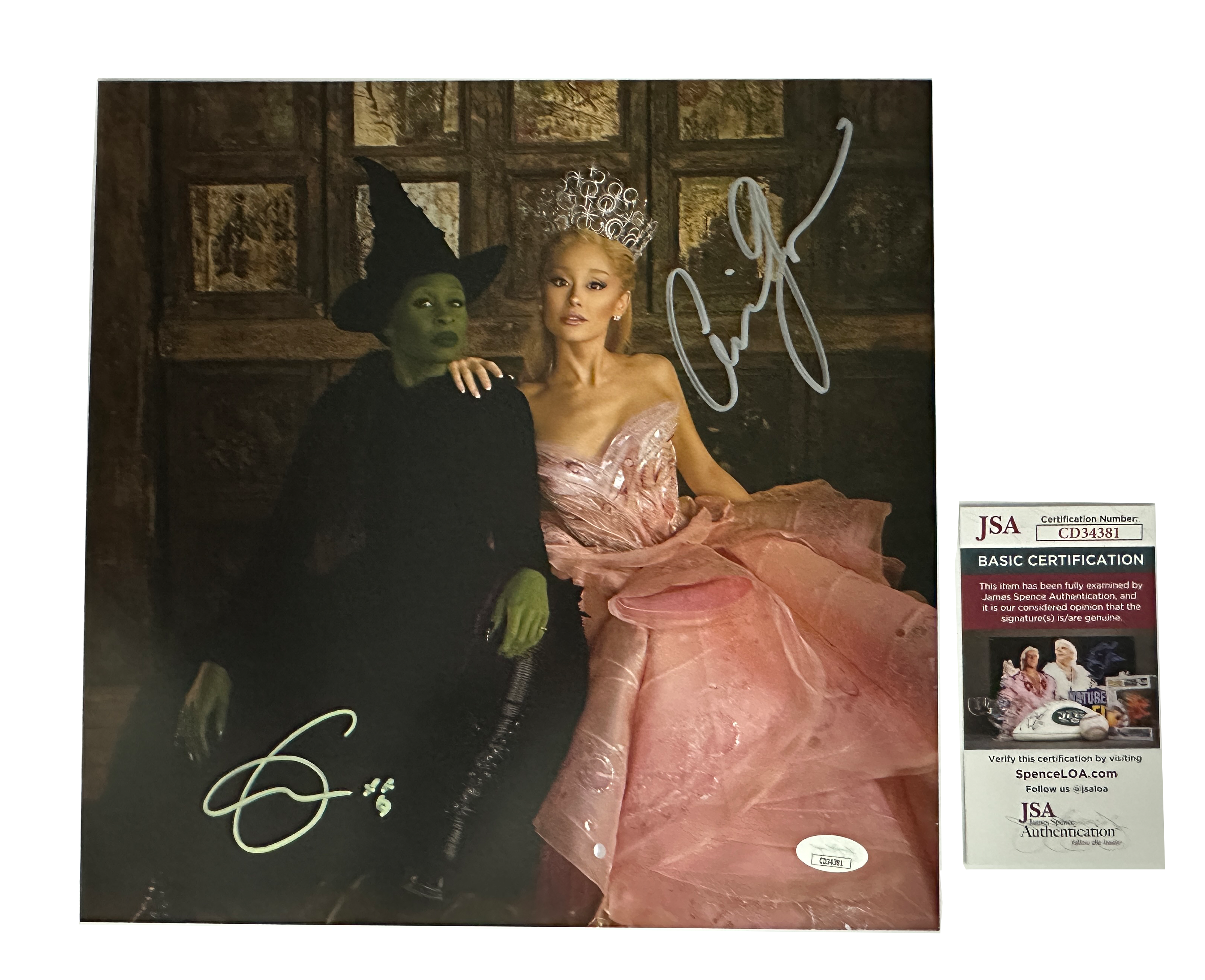 Wicked The Soundtrack Official Vinyl Insert Ariana Grande Silver Cynthia Erivo Green JSA Main image