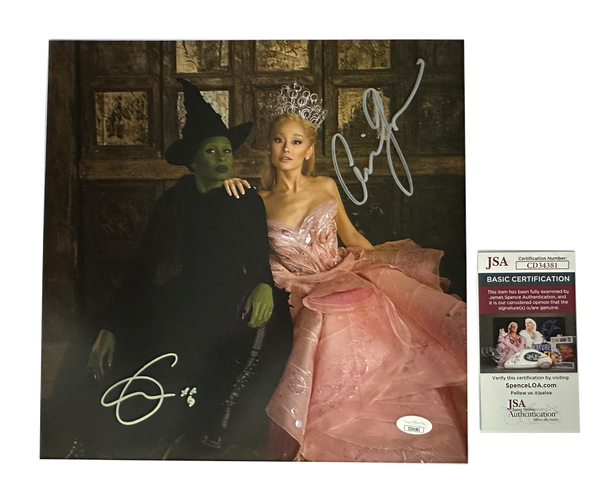 Wicked The Soundtrack Official Vinyl Insert Ariana Grande Silver Cynthia Erivo Green JSA