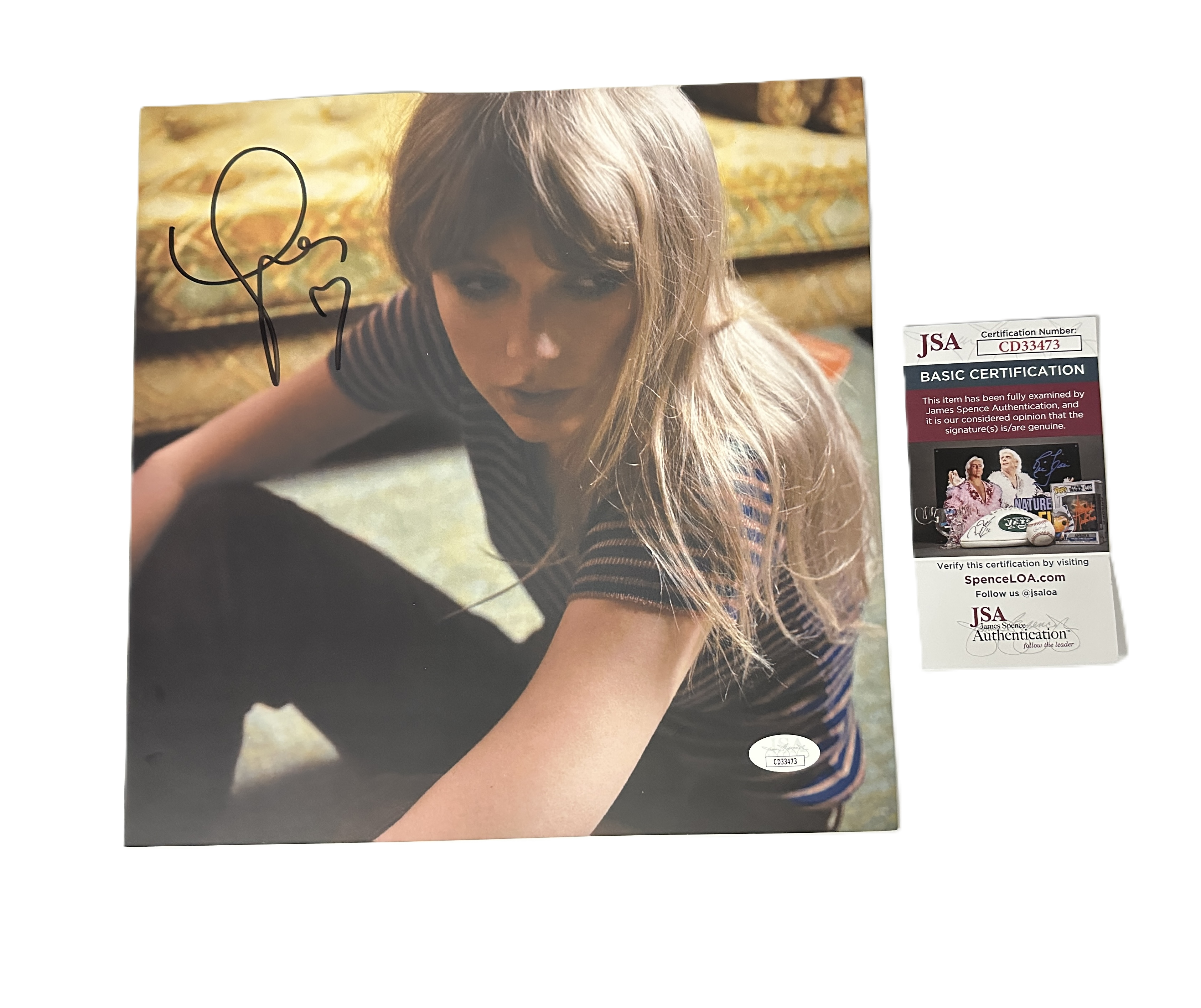 Taylor Swift Midnights Mahogany Official Vinyl Insert JSA Main image